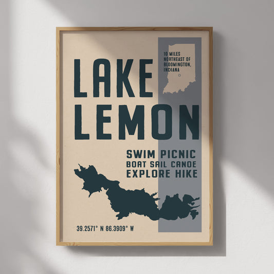 Lake Lemon Travel Poster