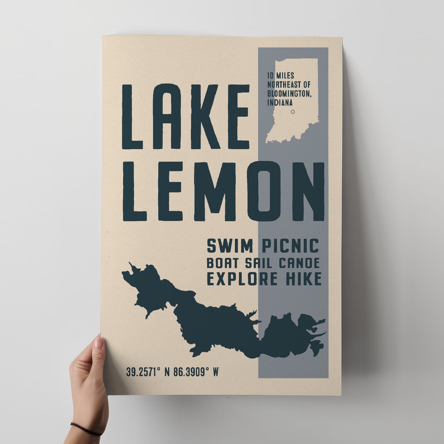 Lake Lemon Travel Poster