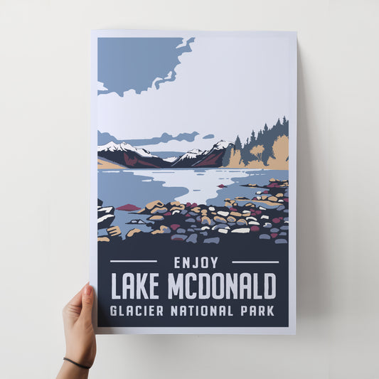 Lake McDonald Travel Poster