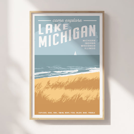 Lake Michigan Travel Poster