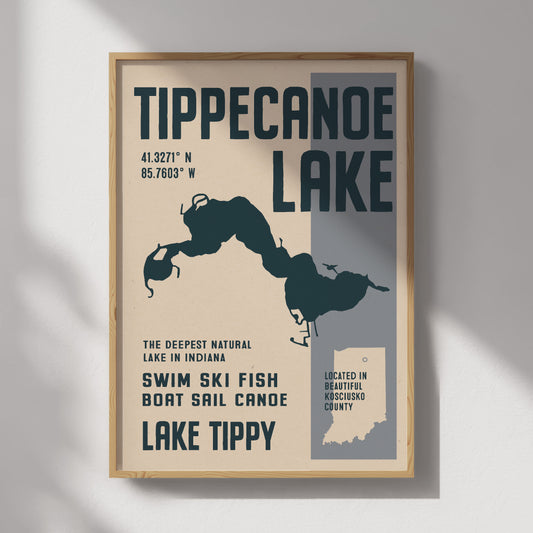 Tippecanoe Lake Travel Poster