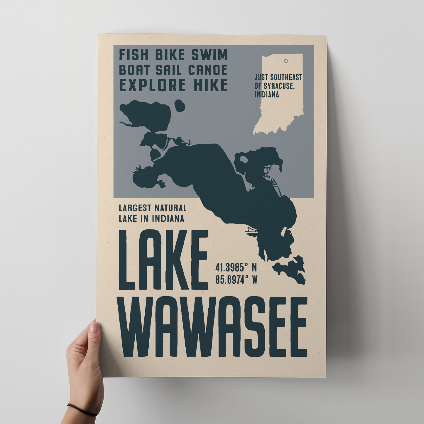 Lake Wawasee Travel Poster