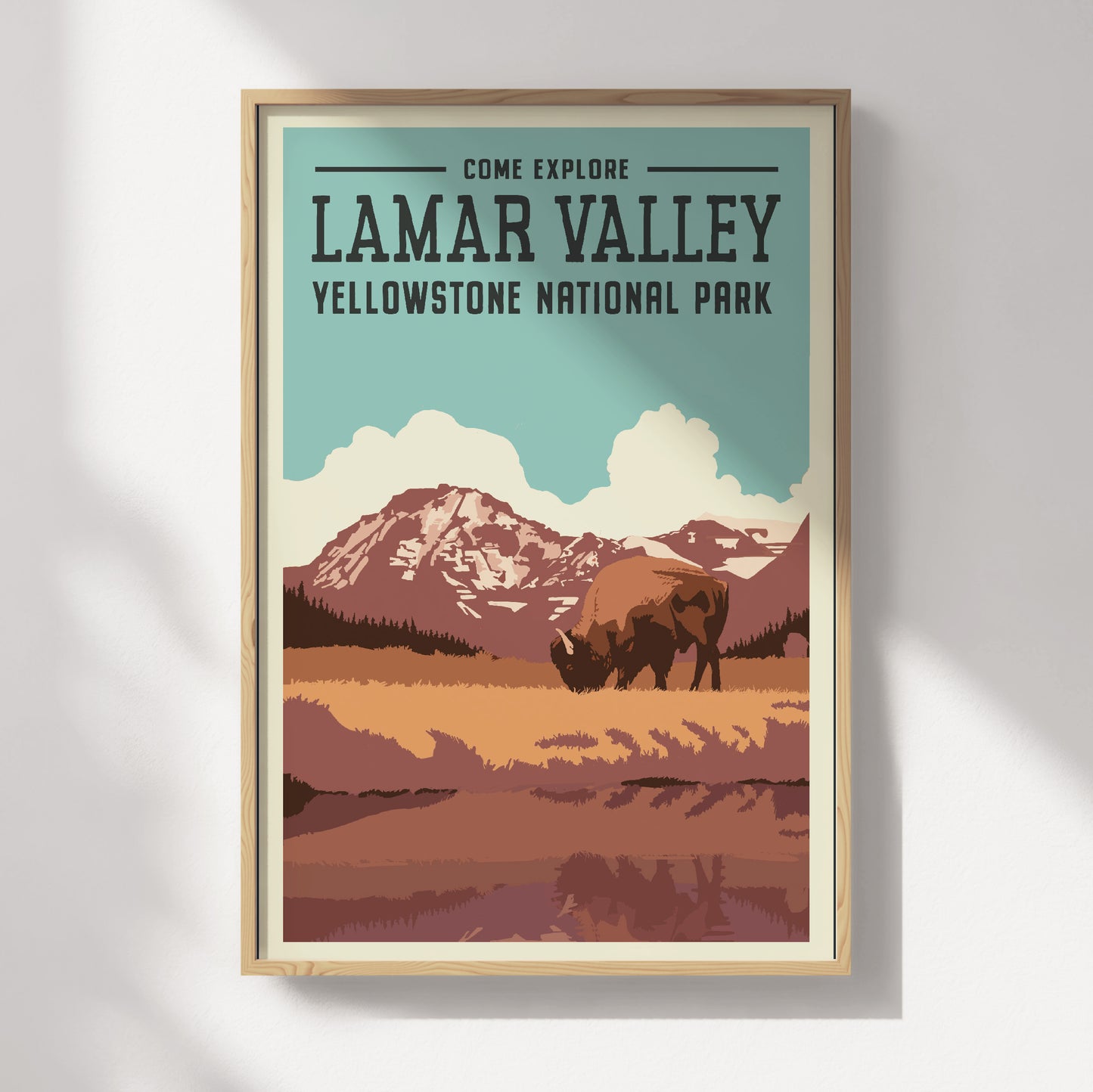 Lamar Valley Travel Poster