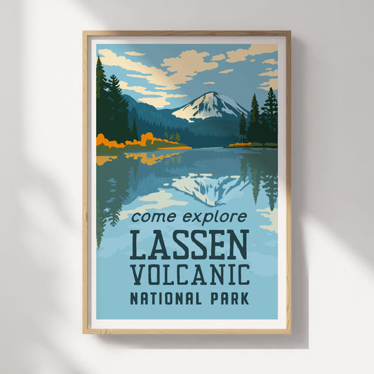 Lassen Volcanic National Park Travel Poster