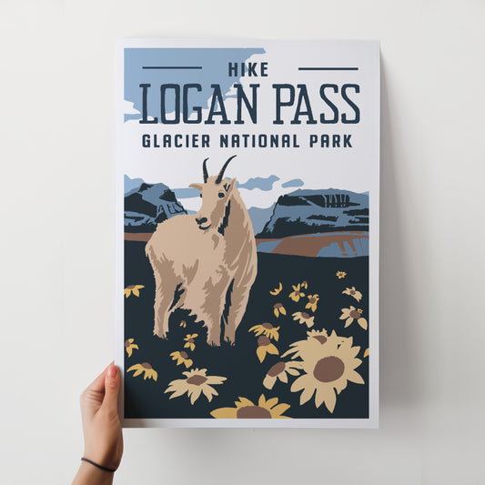 Logan Pass Travel Poster