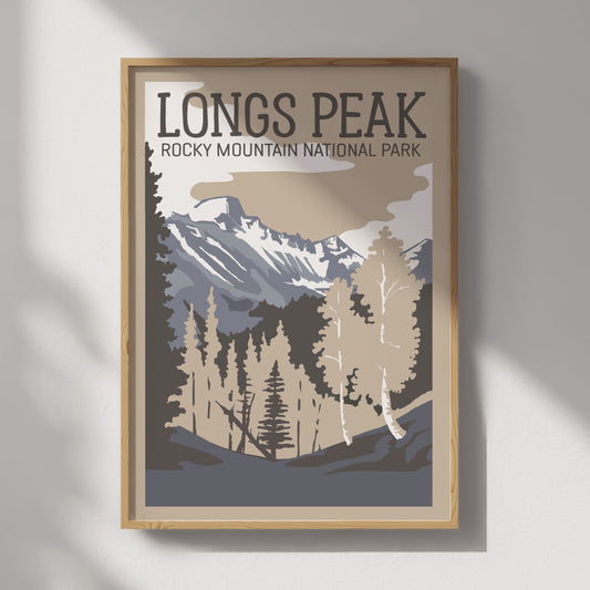 Longs Peak Travel Poster