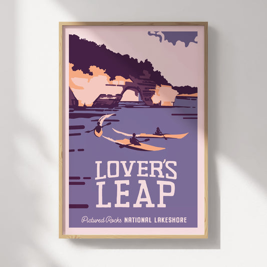 Lover's Leap, Pictured Rocks National Lakeshore Travel Poster