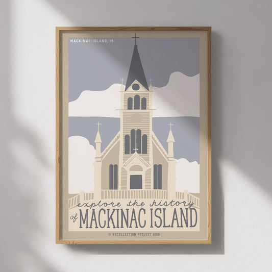 History of Mackinac Island Travel Poster