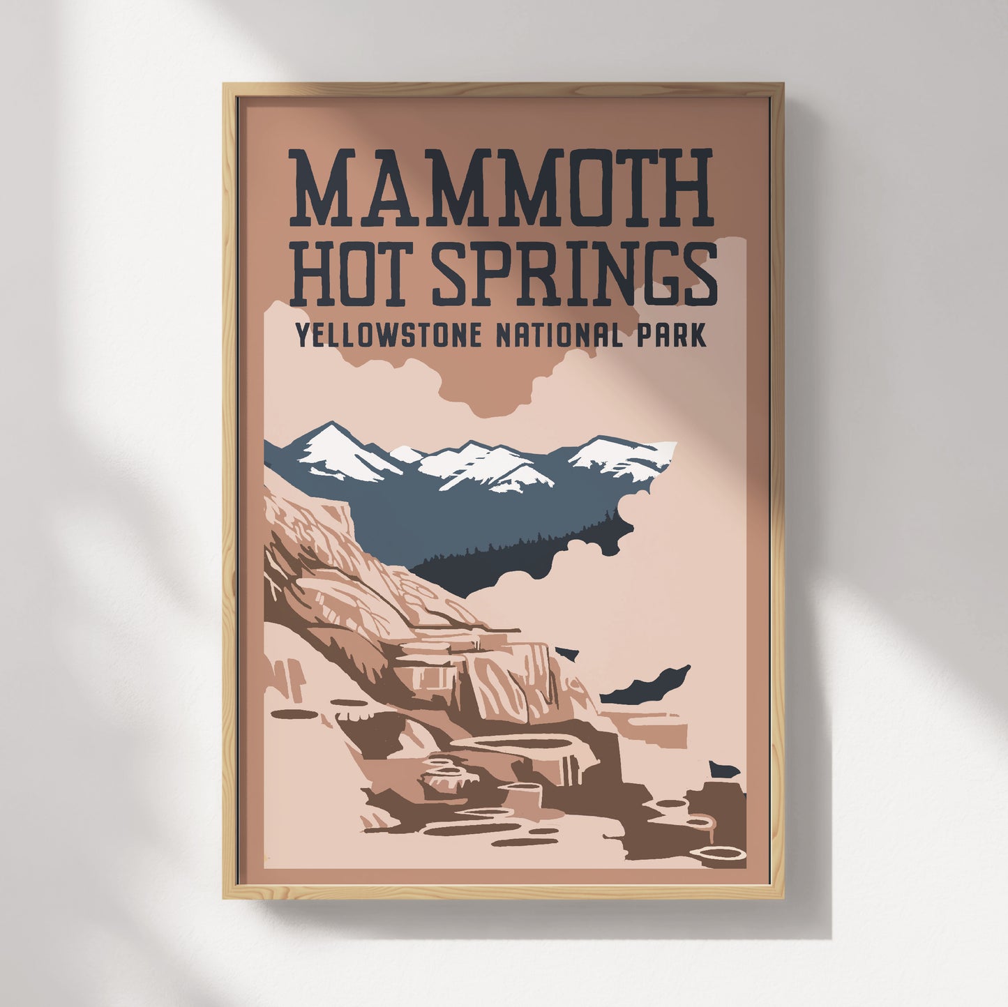 Mammoth Hot Springs Travel Poster