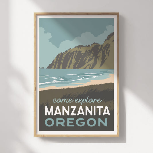 Manzanita, Oregon Travel Poster