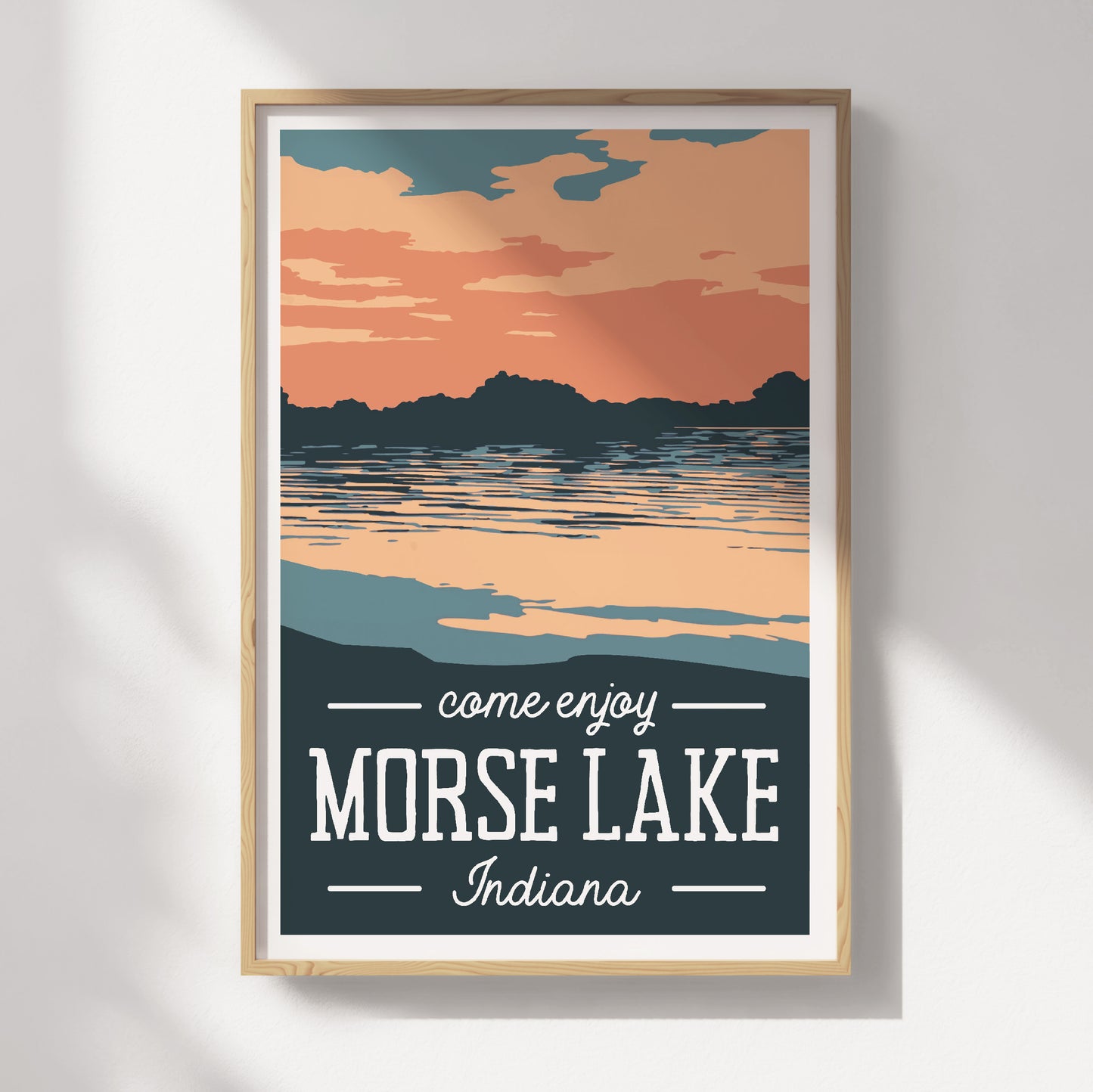 Morse Lake, Indiana Travel Poster