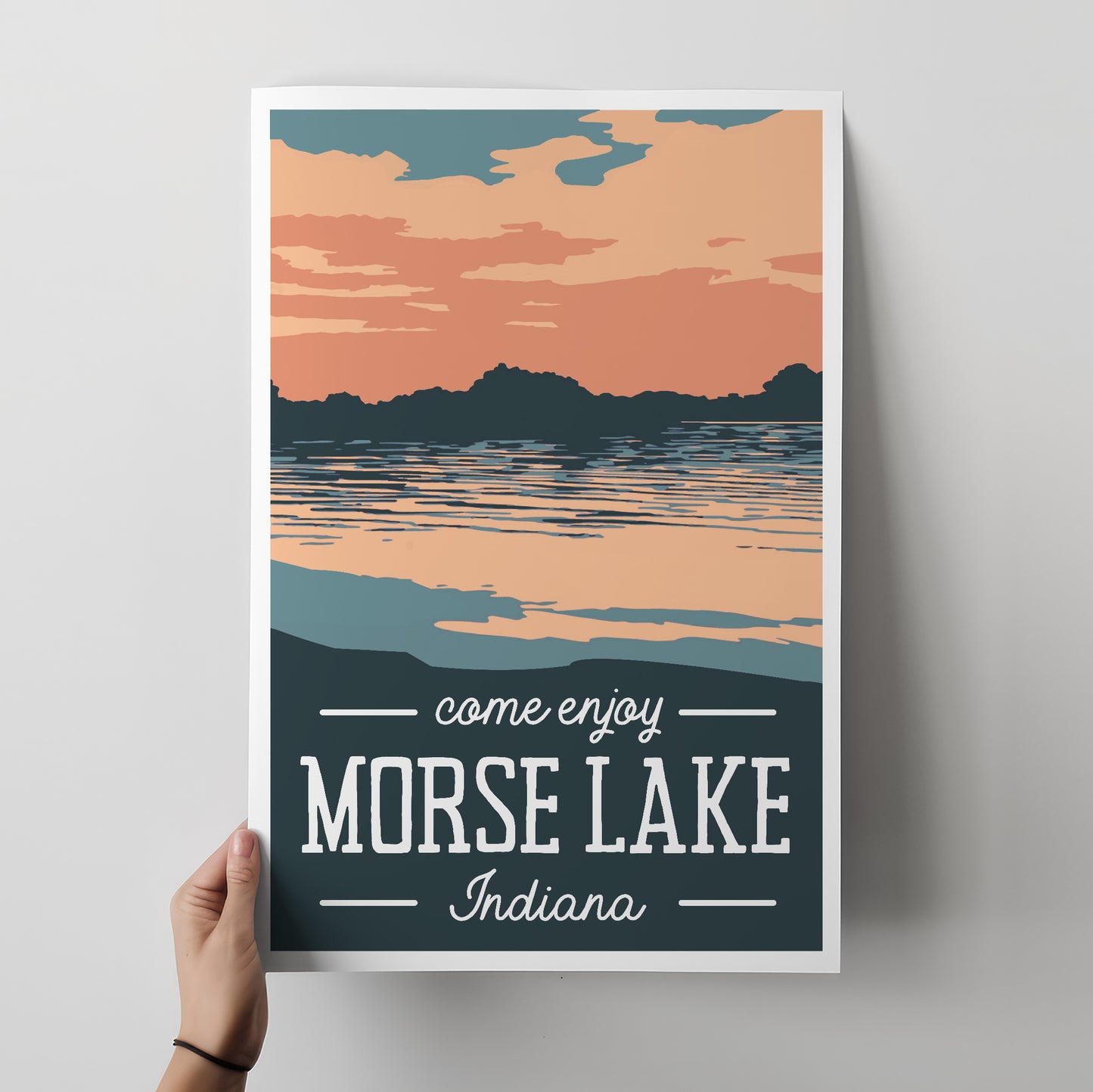 Morse Lake, Indiana Travel Poster