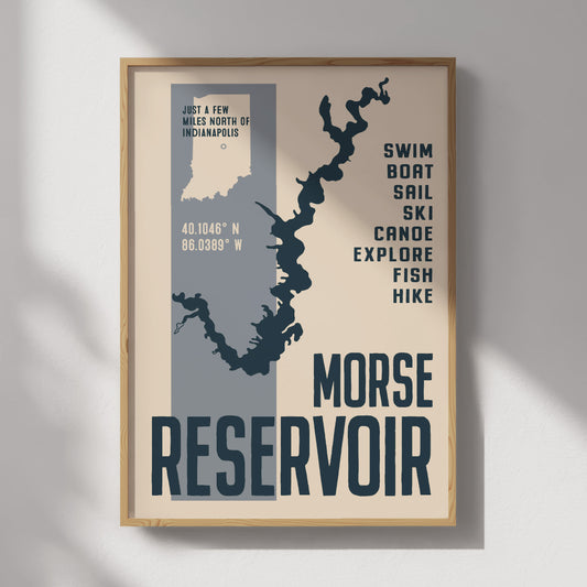 Morse Reservoir Travel Poster