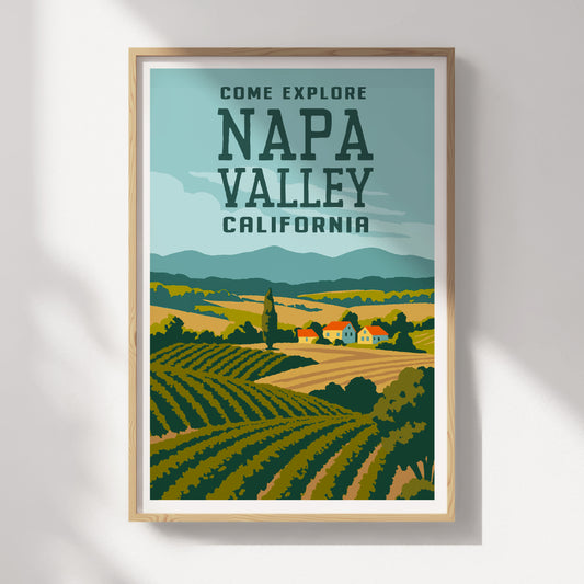 Napa Valley, California Travel Poster