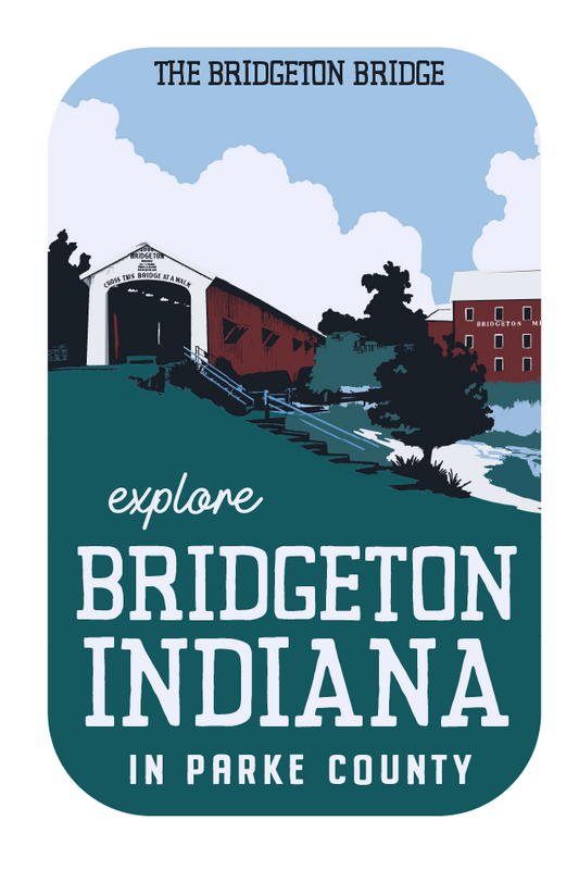 Bridgeton Covered Bridges Travel Sticker