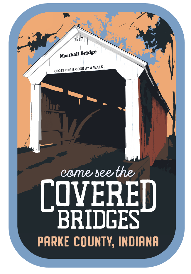 Marshall Covered Bridge Travel Sticker