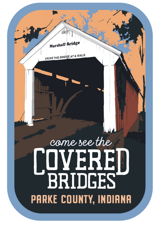 Marshall Covered Bridge Travel Sticker