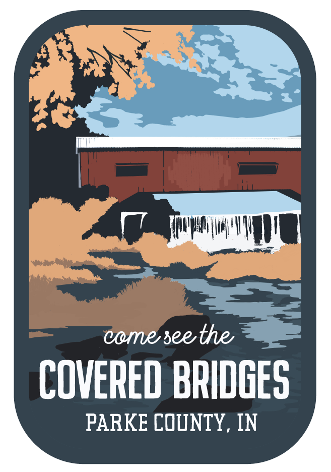 Bridgeton Covered Bridge Travel Sticker