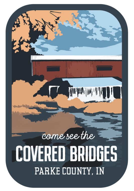 Bridgeton Covered Bridge Travel Sticker