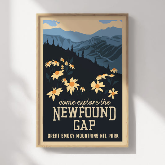 GSMNP Newfound Gap Travel Poster