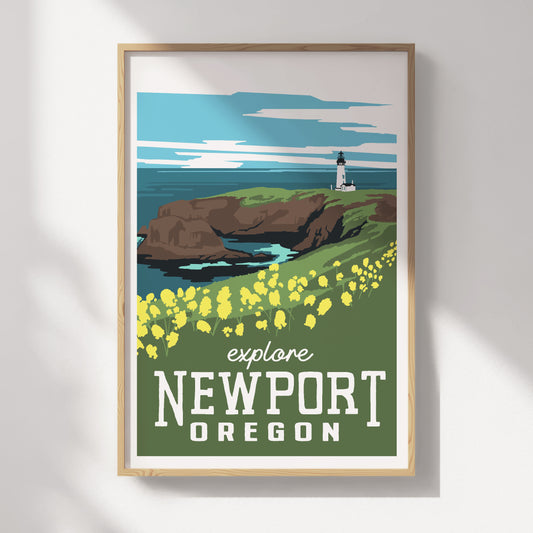 Newport, Oregon Travel Poster