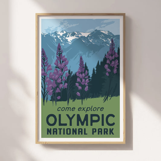 Olympic National Park Travel Poster