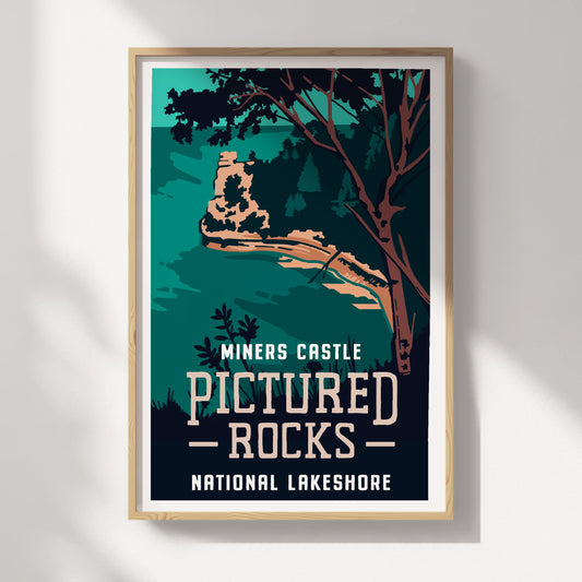 Miners Castle, Pictured Rocks National Lakeshore Travel Poster