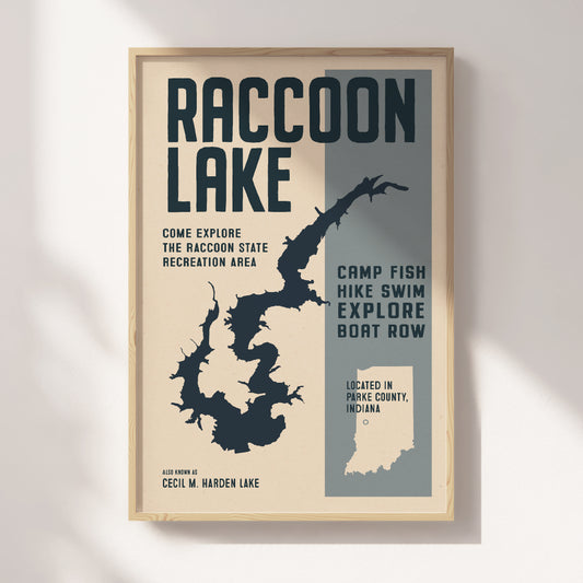 Raccoon Lake Travel Poster