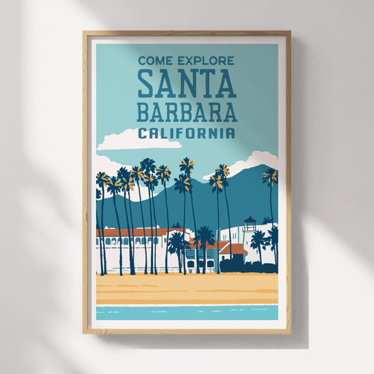 Santa Barbara, California Travel Poster