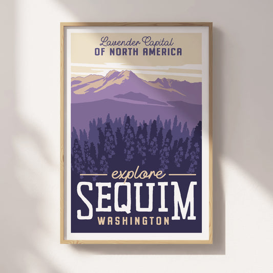 PO Sequim, Washington Travel Poster - Wholesale