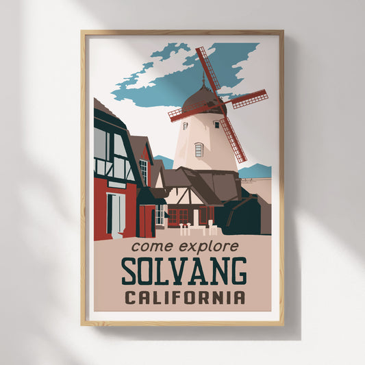 Solvang, California Travel Poster