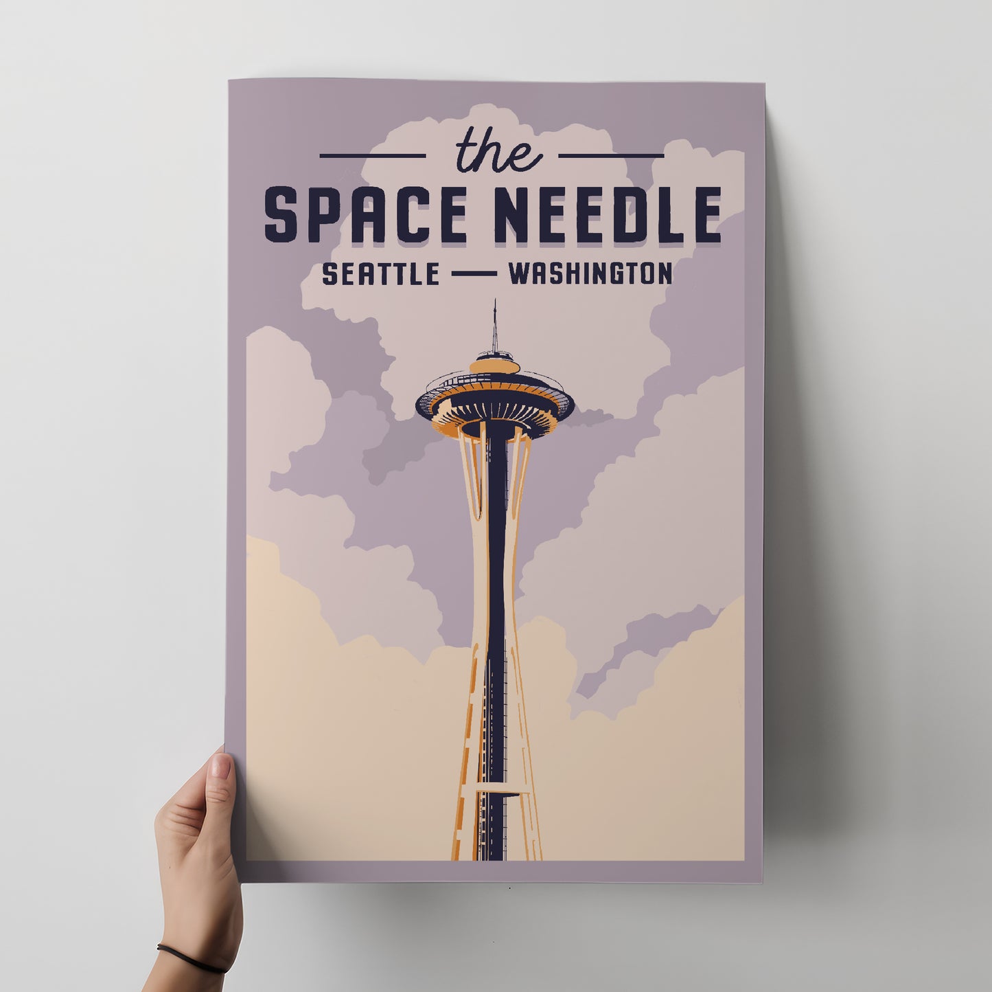 The Space Needle, Seattle Sky Travel Poster