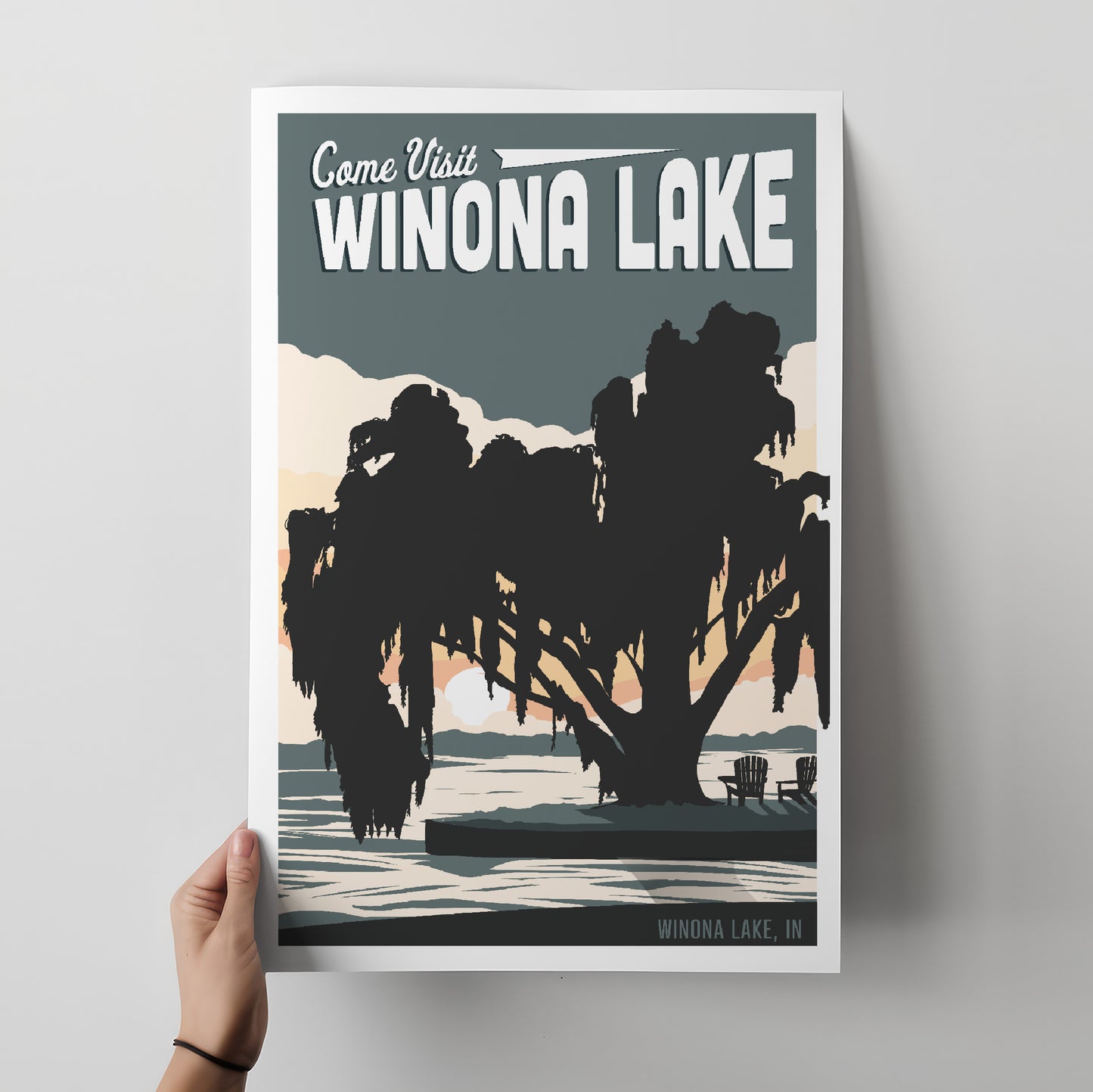 Winona Lake Travel Poster