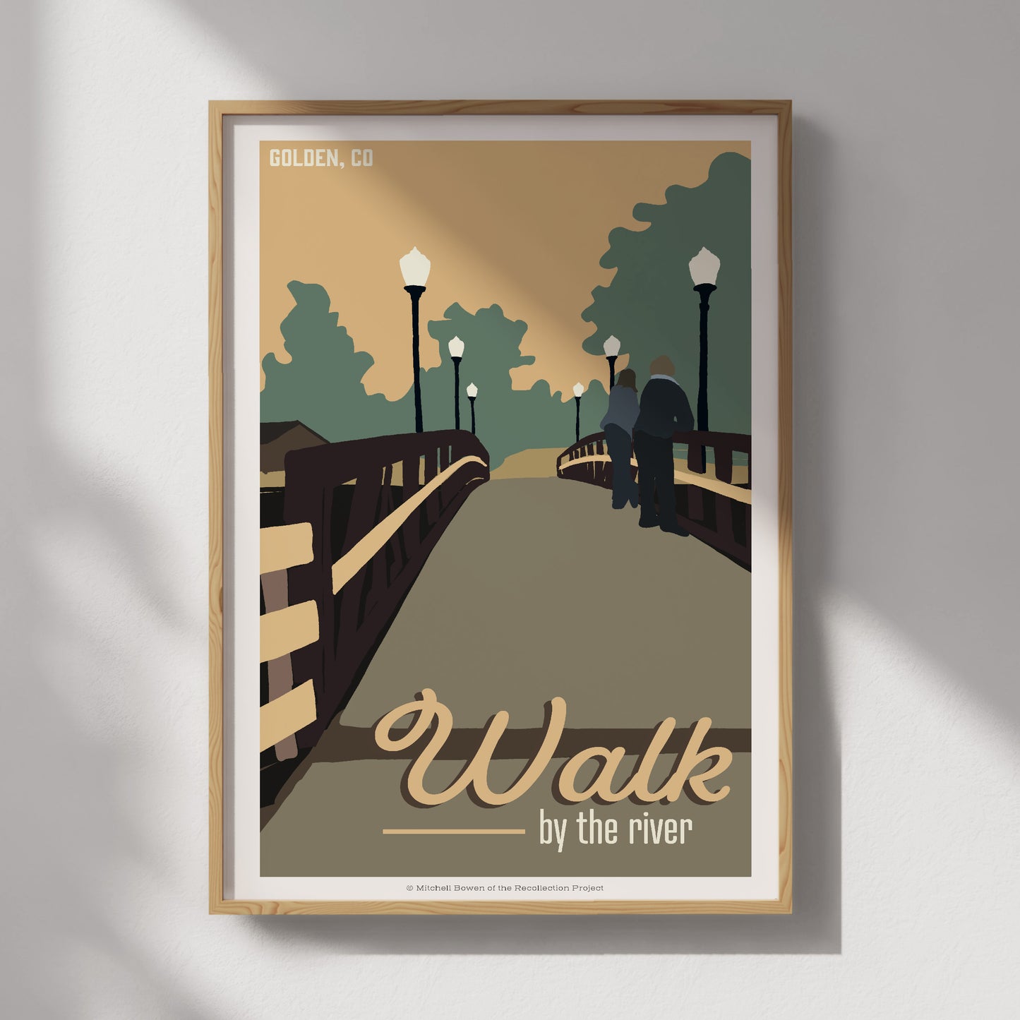 Walk Golden Travel Poster