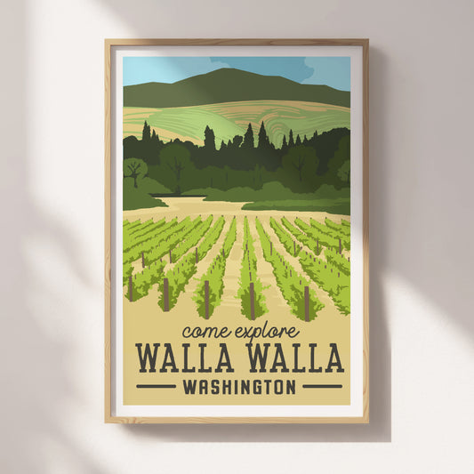 Walla Walla Washington Travel Poster