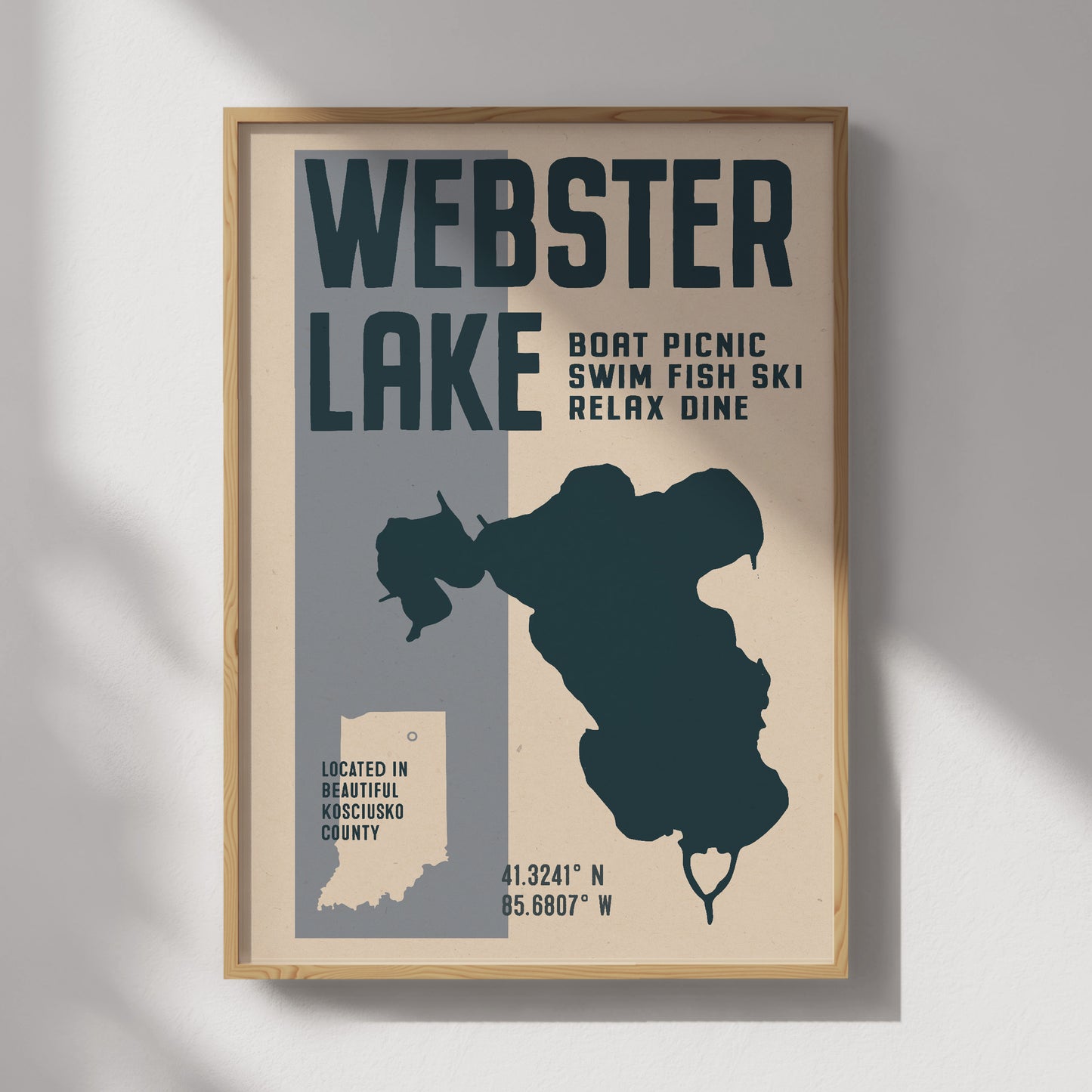 Webster Lake Travel Poster