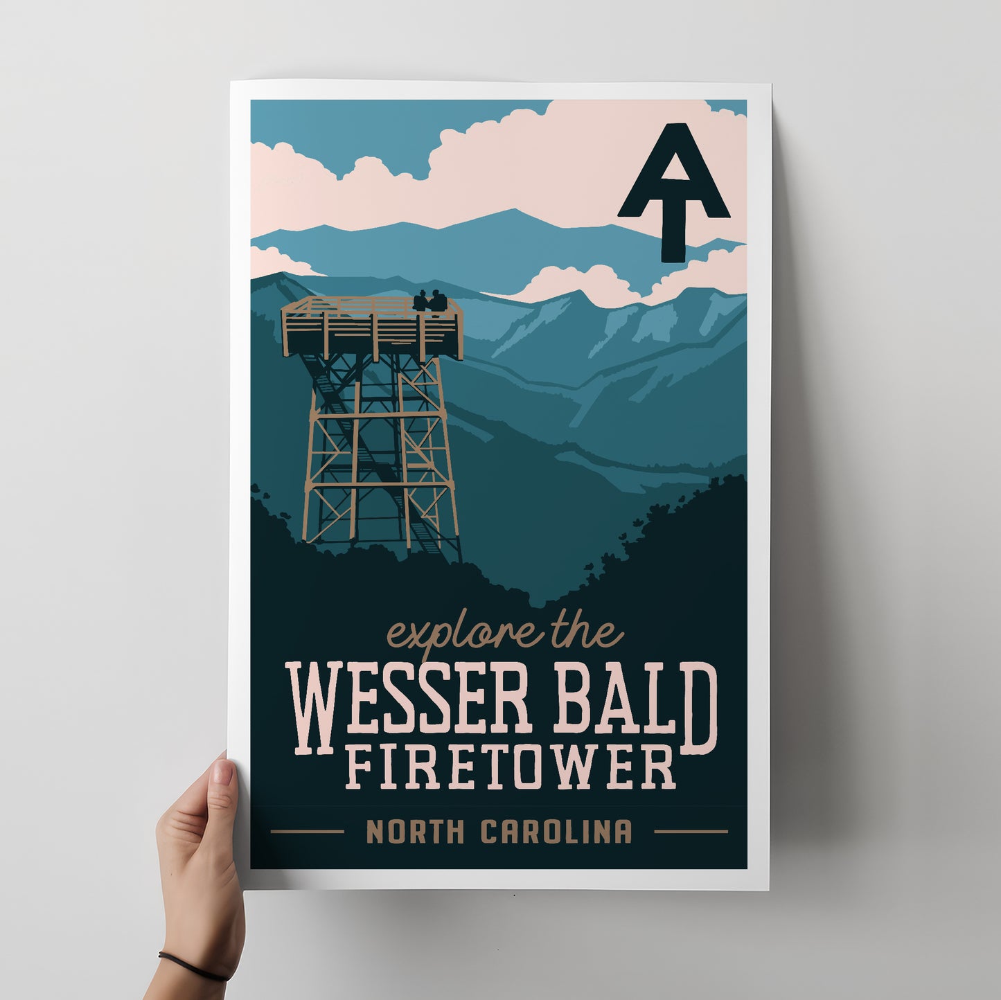 Wesser Bald Fire Tower Travel Poster