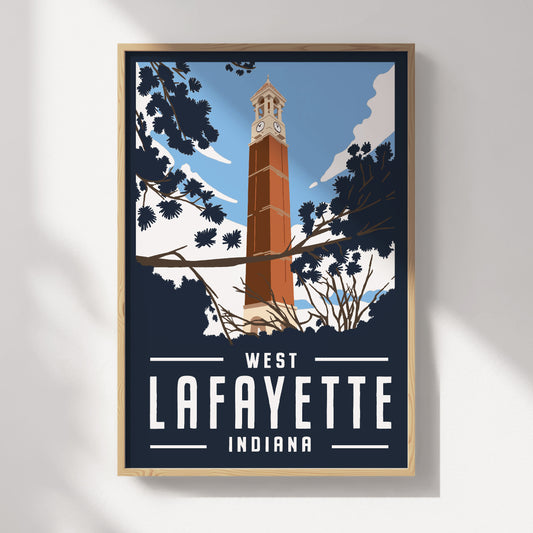 West Lafayette, Indiana Travel Poster
