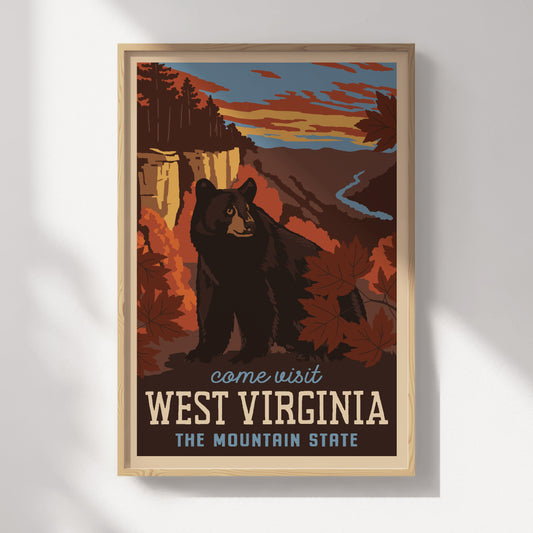 West Virginia Travel Poster