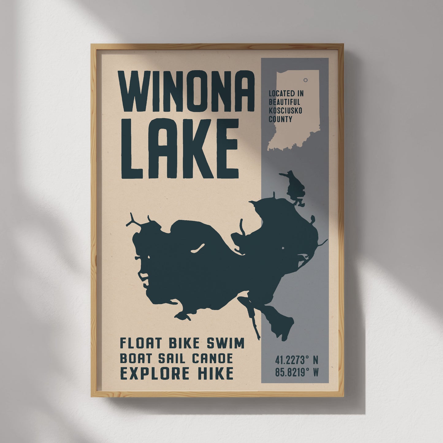 Winona Lake Travel Poster