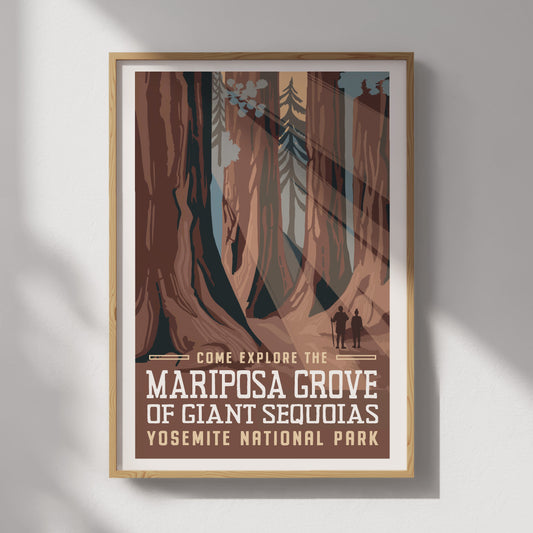 Mariposa Grove of Giant Sequoias Travel Poster