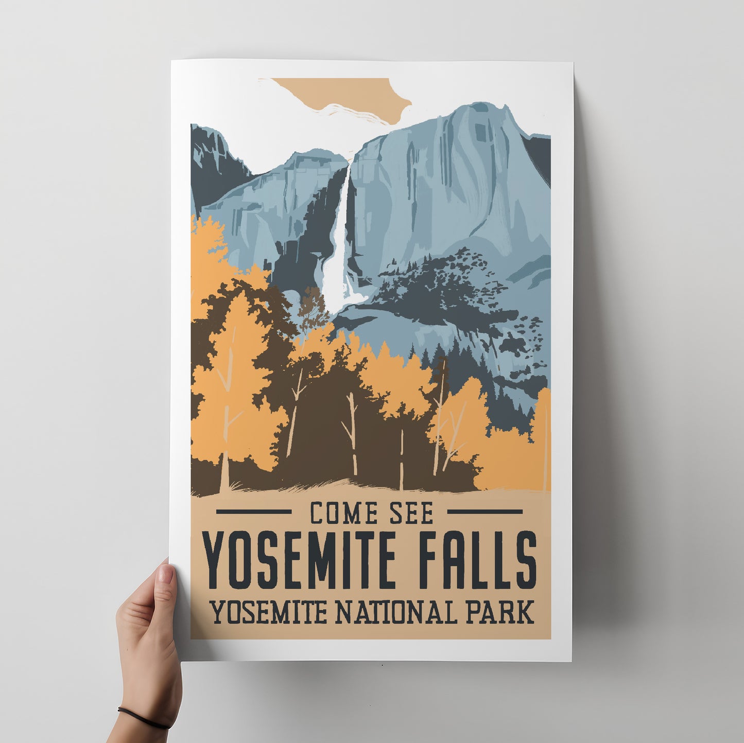 Yosemite Falls Travel Poster