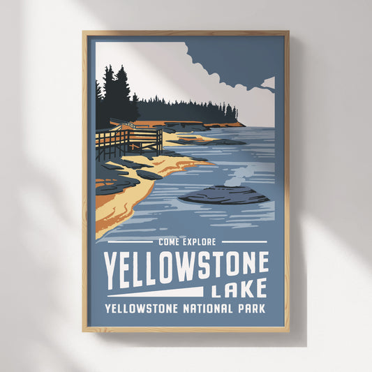 Yellowstone Lake Travel Poster