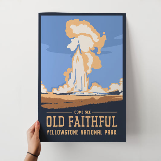 Old Faithful Travel Poster