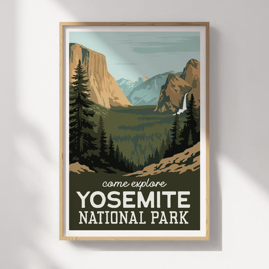 Yosemite National Park, California Travel Poster