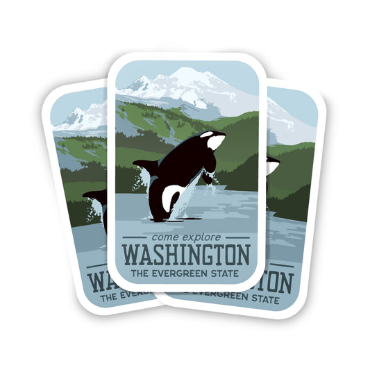 MS Washington Orca Stickers - Pack of 50 for Wholesale