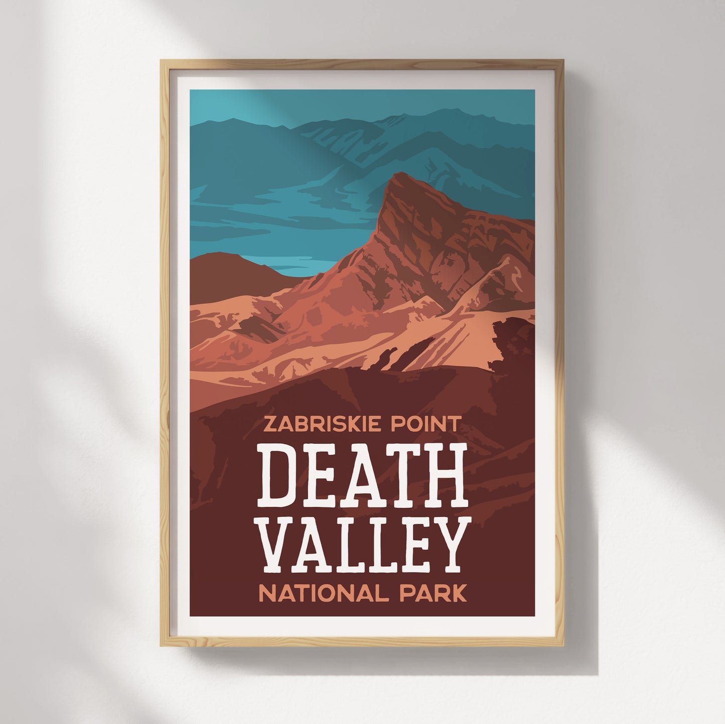 Zabriskie Point, Death Valley National Park Travel Poster