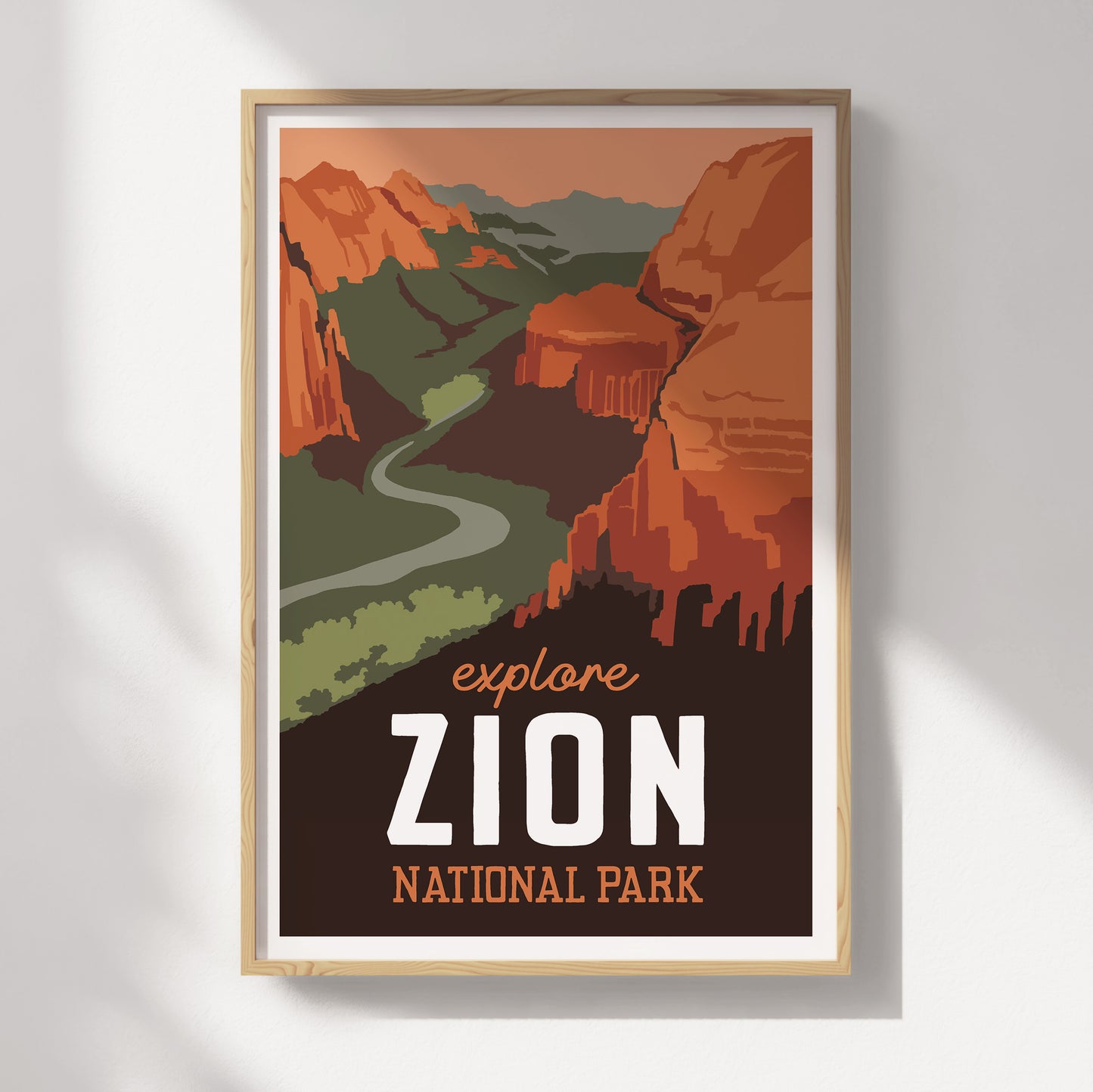 Zion National Park Travel Poster