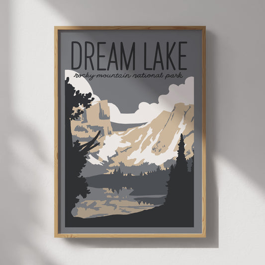Dream Lake Travel Poster